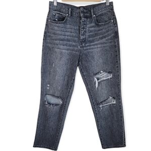 BDG Urban Outfitters Slim Straight Leg Jeans Black Distressed Size 29 in